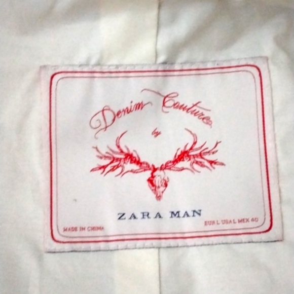 Zara, L, Tan denim jacket - Picture 1 of 5